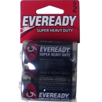 1250B2 HV Duty D-2pk Carbon Zinc Eveready