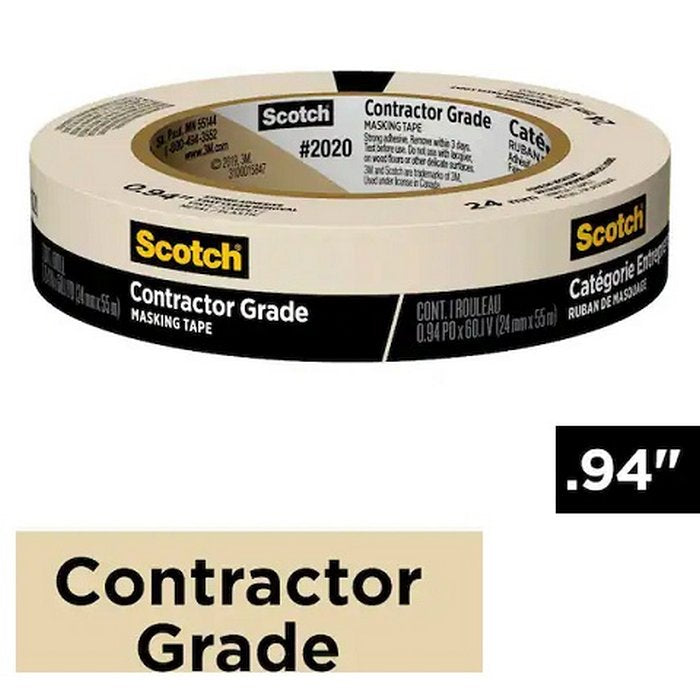 3M MASKING TAPE .94in x 60yd #2020