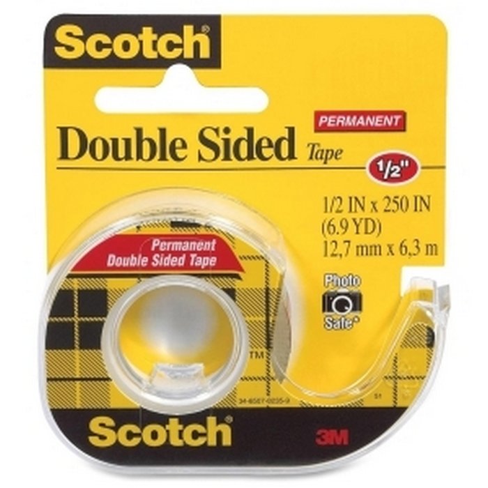 3M 136p tape double stick 1/2 x 250