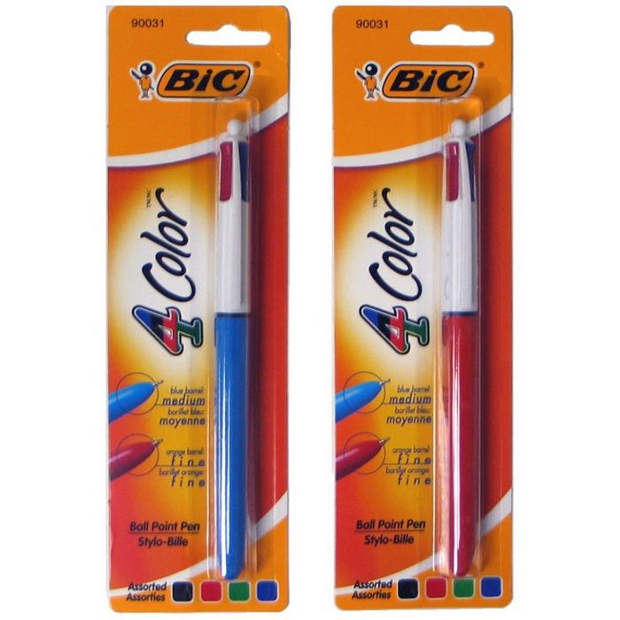 BIC 4-color pen Red, Blue, Green, Black