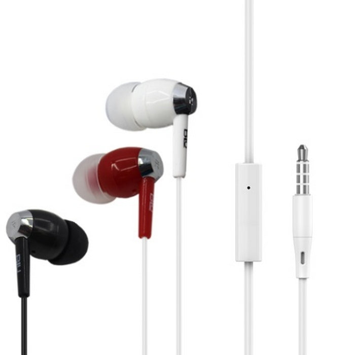 BLUBASS Earbud w/Mic Platinum Asst Clrs Stereo