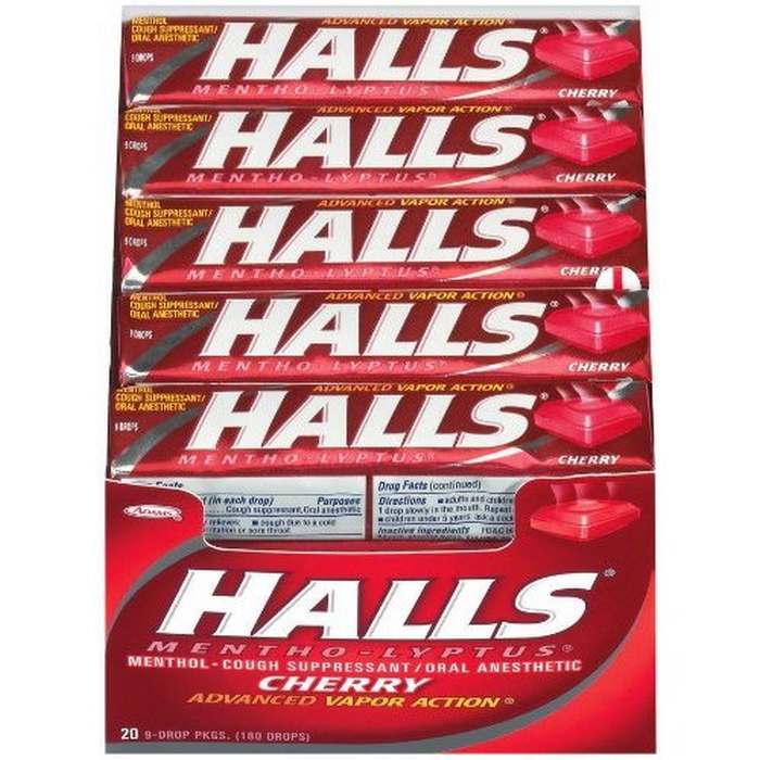 HALLS cherry box of 20 9ct sticks