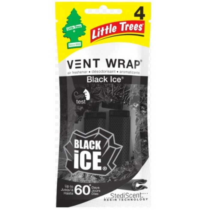 CAR FRESHNER 4-pak Vent Wrap Black ice