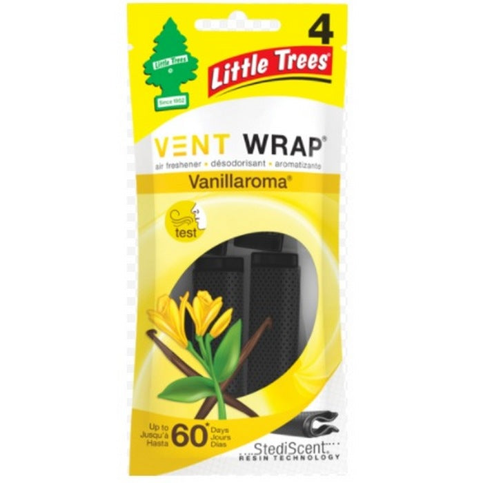 CAR FRESHNER 4-pak Vent Wrap Vanillaroma