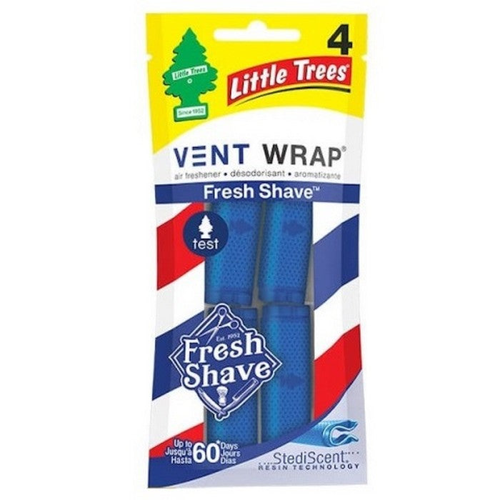 CAR FRESHeNER 4-pak Vent Wrap Fresh Shave