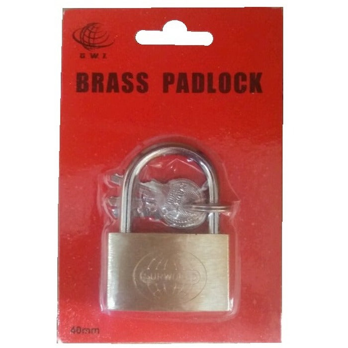 40mm Brass padlock individually carded