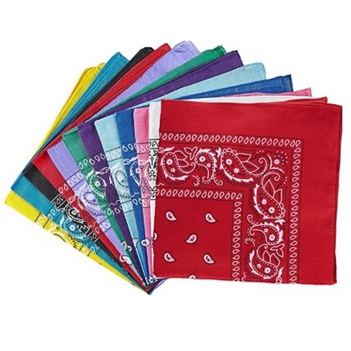 BANDANA 22inch Assorted Colors Cotton