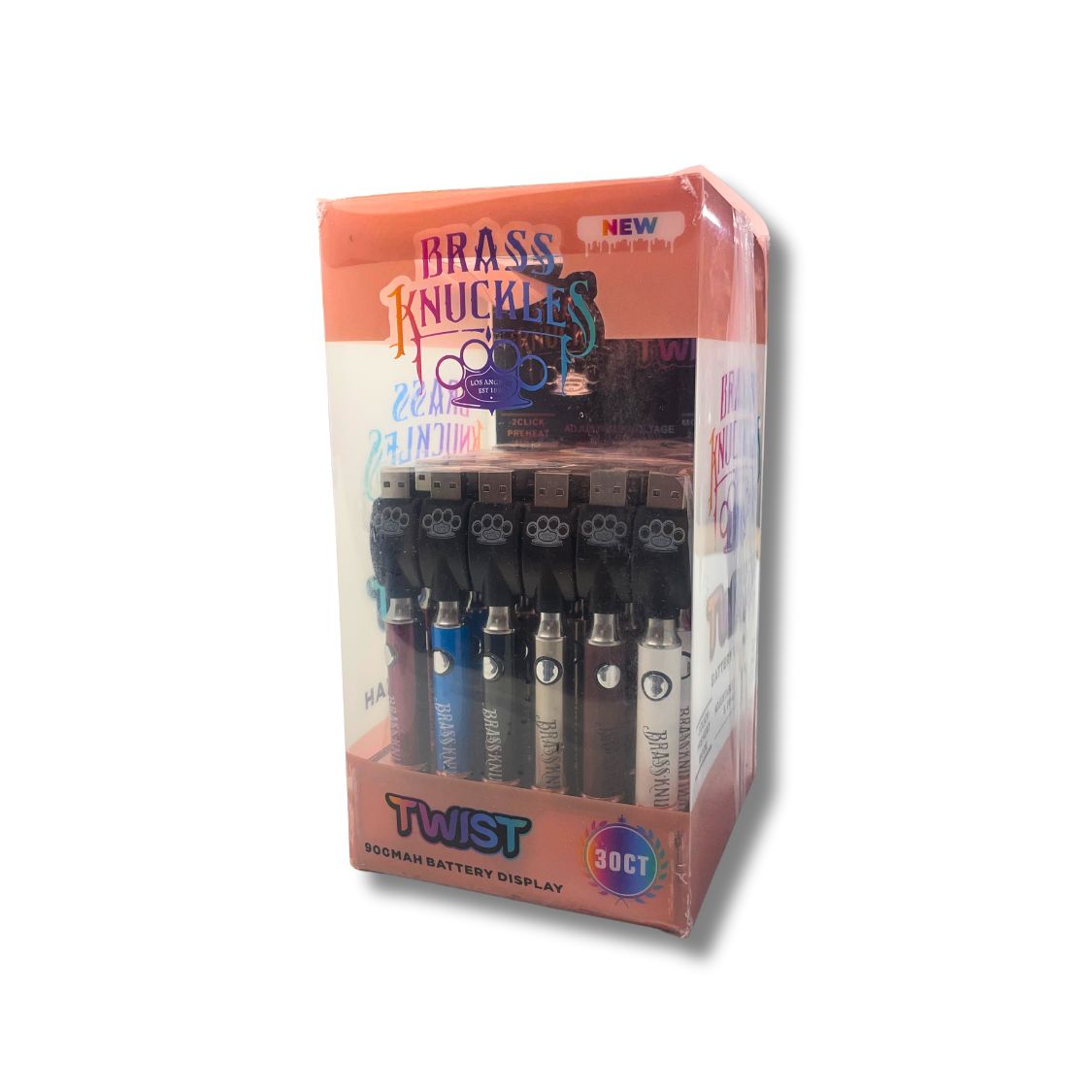 BRASS KNUCKLES BATTERY Vape Voltage Adjustable 900MAH 30ct