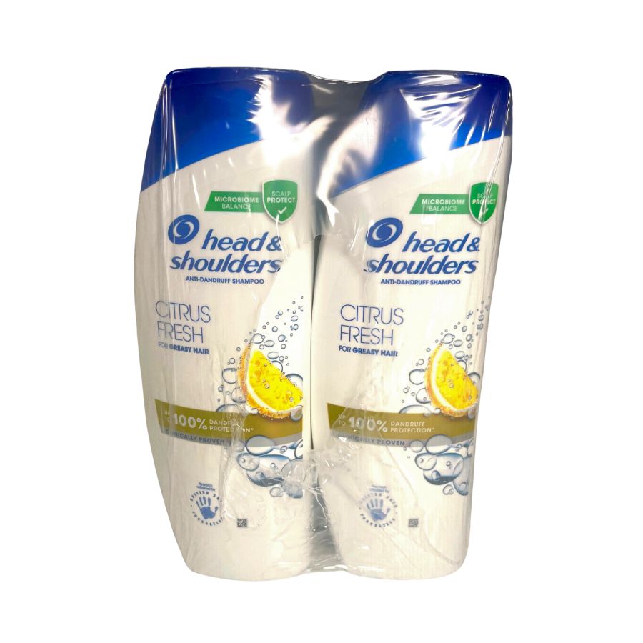 Lot De 2 Shampoings Head & Shoulders 625 Ml Citrus Fresh, Neufs, Pour Tout Type De Cheveux