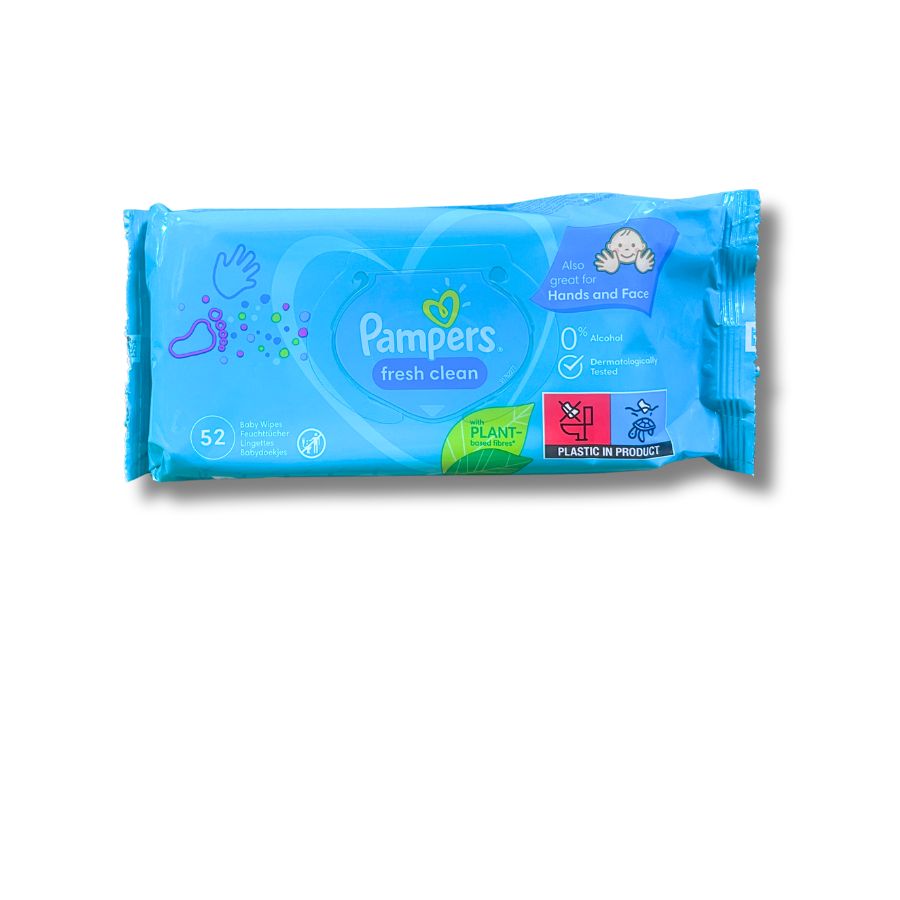 Pampers Fresh Clean Baby Wipes 52 Wipes 12 PACK
