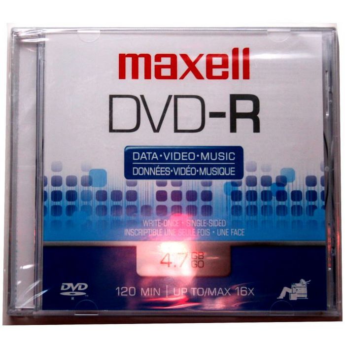 MAXELL DVD-R 16x 4.7gb Jewel Box
