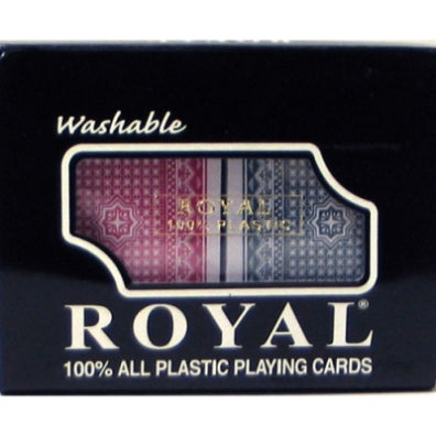 100% PLASTIC Cards Royal Brand double deck