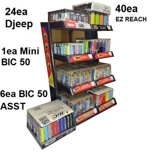 BIC LIGHTERS 414ct MAXI+ MINI+EZ REACH+DJEEP