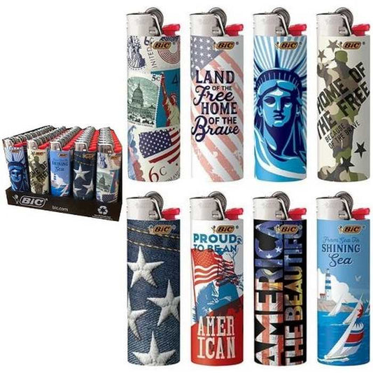 BIC AMERICANA ART Lighters Display of 50