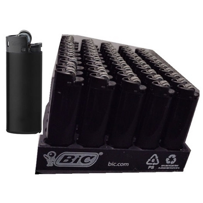 BIC LIGHTERS BLACK Counter Display of 50