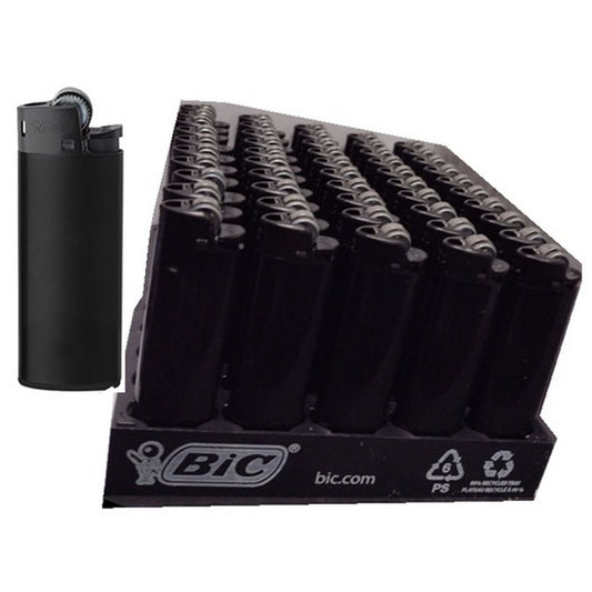 BIC LIGHTERS BLACK Counter Display of 50