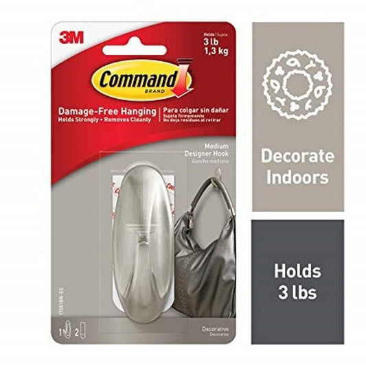 3M COMMAND Medium Designer Hook 3lb Hold