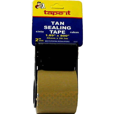 Package sealing tape tan with handle