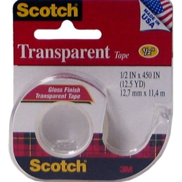 3M 144A Utility Tape&nbsp;Transparent 1/2 x 450