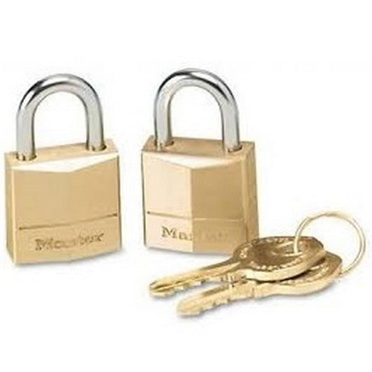 MASTERLOCK Padlock 120D 2-pack Brass 19mm