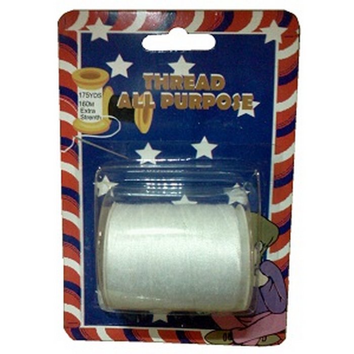 White thread 175yds carded