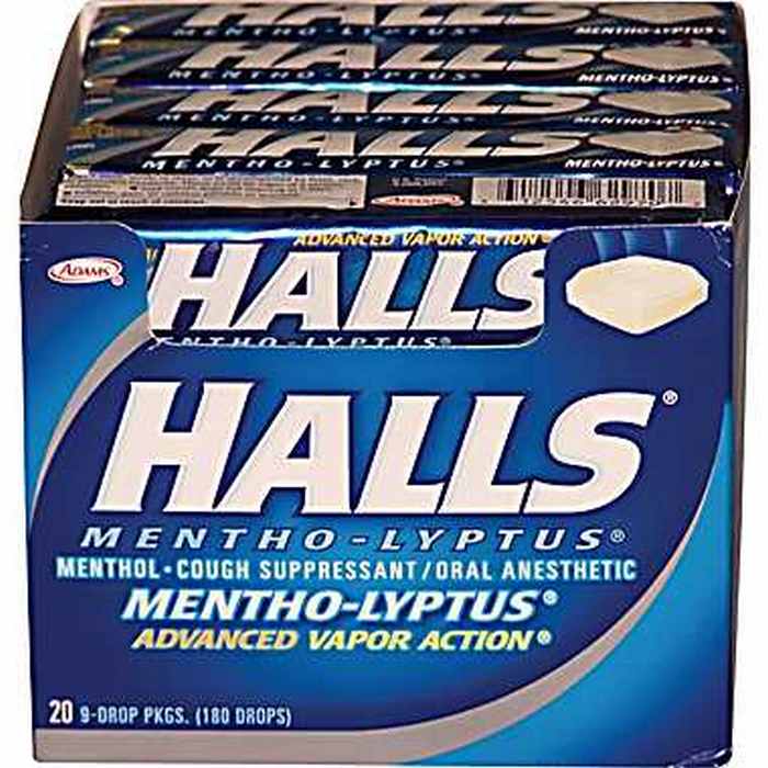 HALLS mentho-lyptus box of 20 9ct sticks