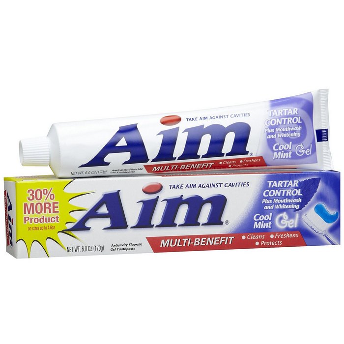 AIM TOOTHPASTE 5.5oz Cool Mint Tartar gel