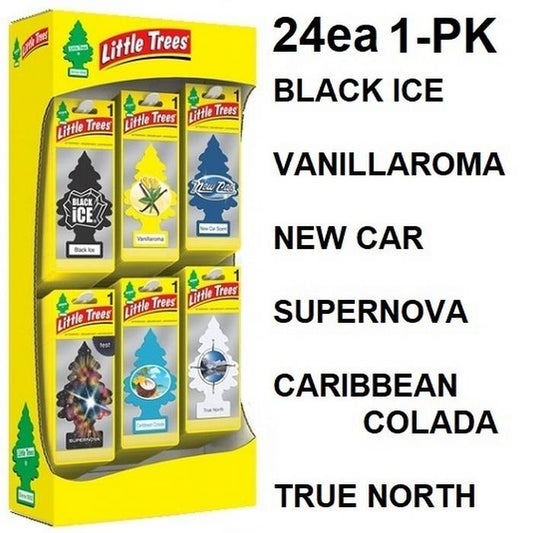 CAR FRESHNER DISPLAY 1pk Assorted Scents 144ct