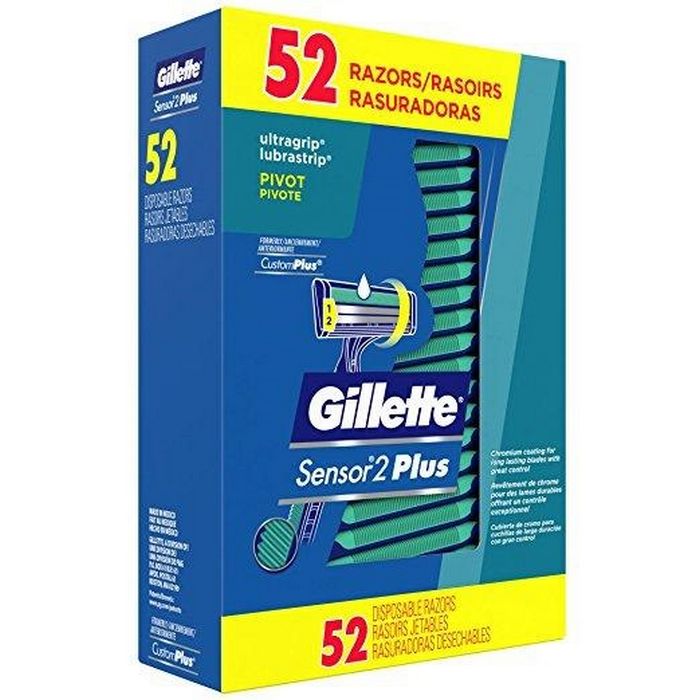 GILLETTE SENSOR 2Â Disposable Razor Box / 52 – Empire Wholesale ...