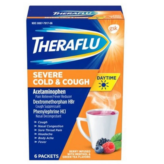 TheraFlu Daytime Severe Cold Relief Powder 6s