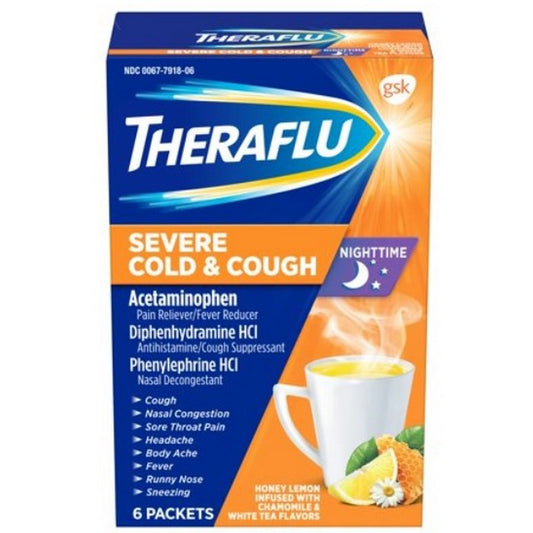 THERAFLU POWDER 6s NIGHTTime Cough Cold