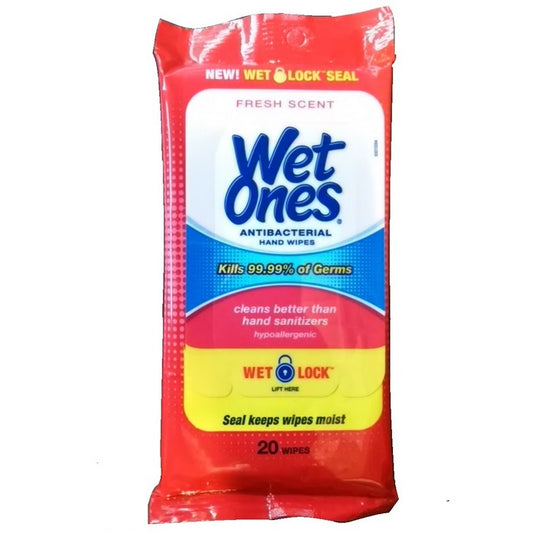 WET ONES HAND WIPES 20ct AntiBacterial Fresh