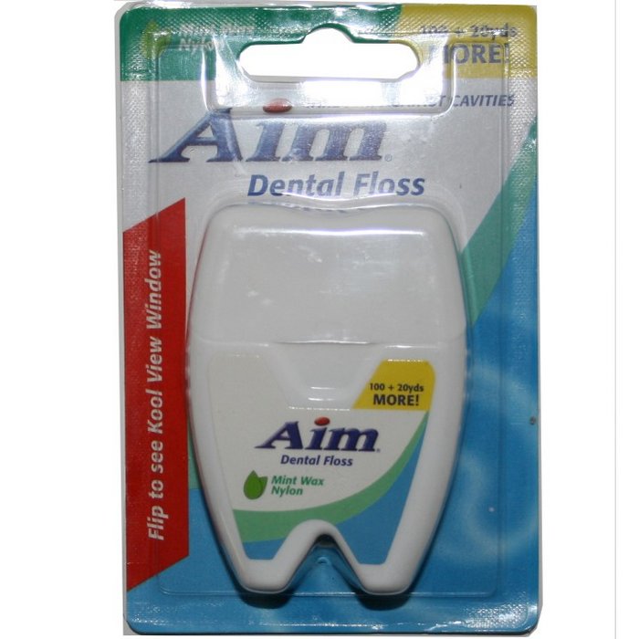 AIM DENTAL FLOSS Waxed 120yds Carded