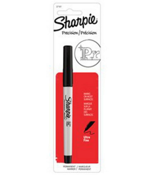 SHARPIE Marker Black Ultra Fine PointÂ Carded