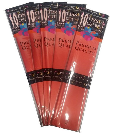 Red Tissue Paper 10ct 26x20inch polybag