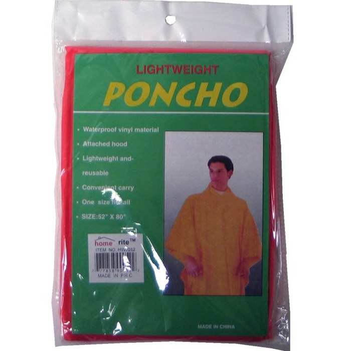 Plastic PONCHO Emergency Raincoat