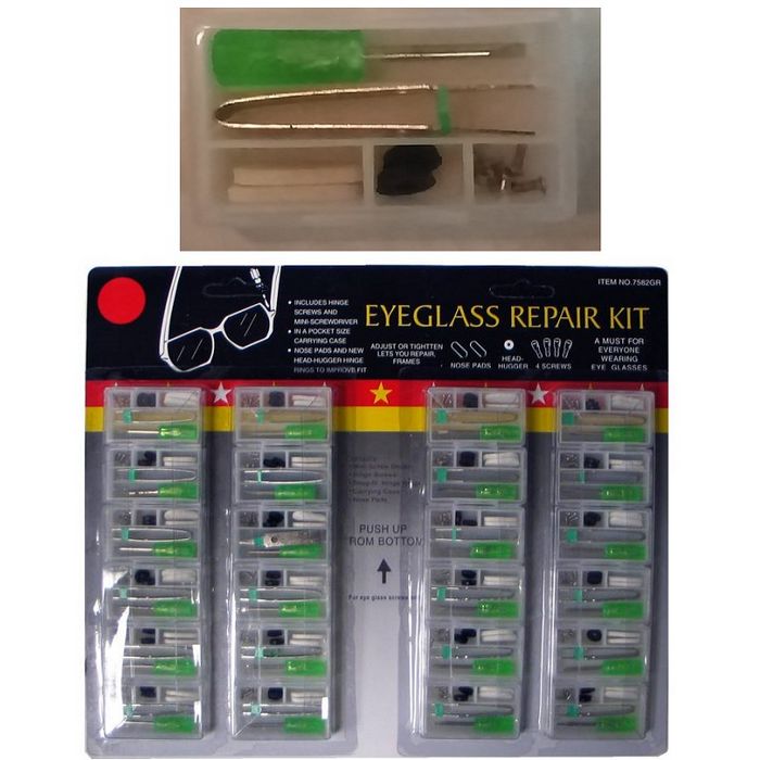 eyeglass REPAIR KIT card of 24