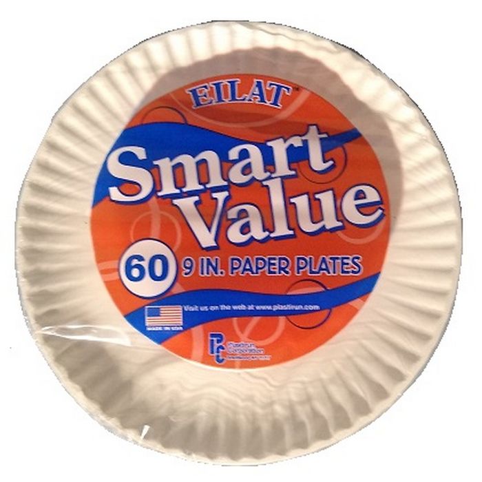 9 inch Paper Plates 60 Count