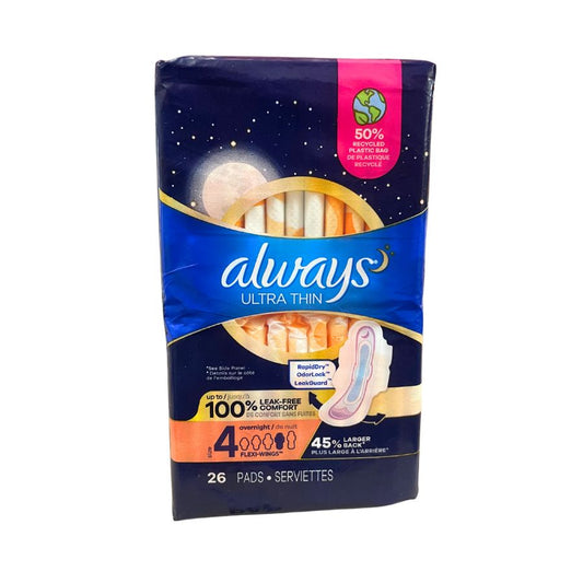 ALWAYS Ultra Thin size 4 with wings 3 packs of 26ct