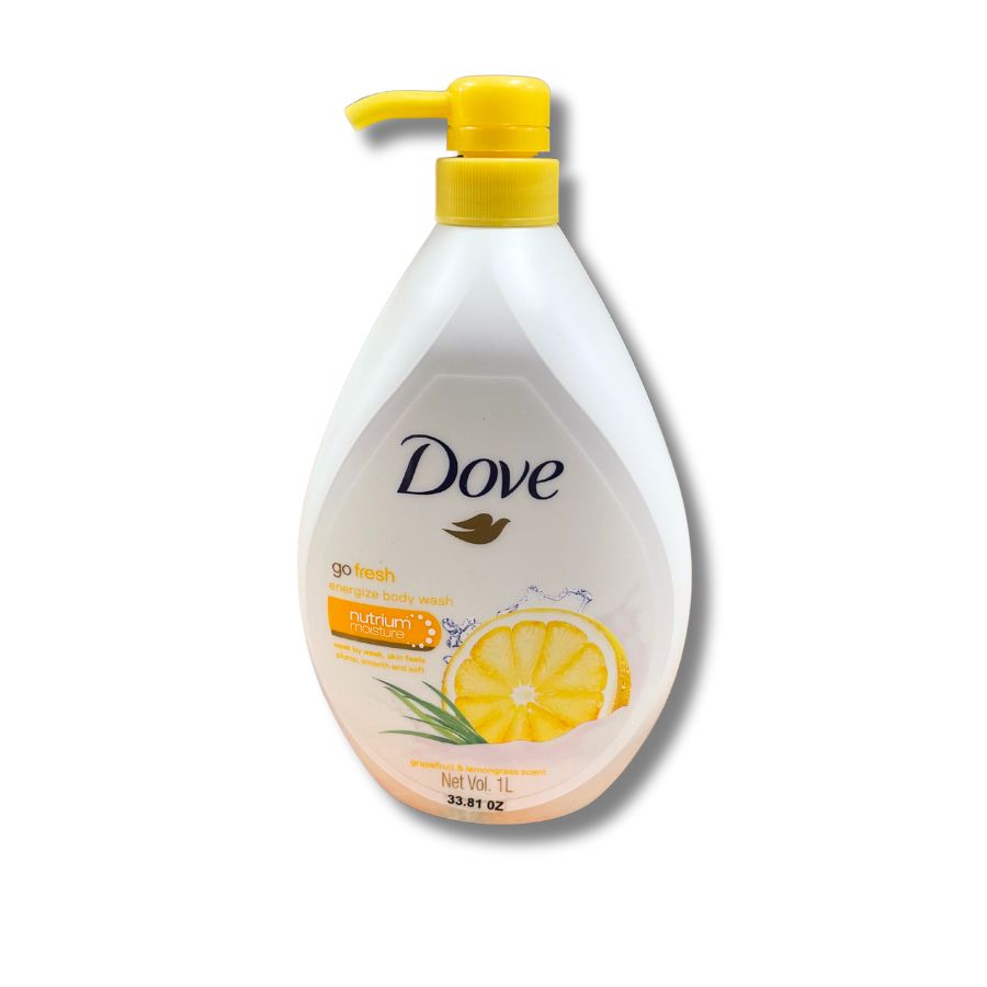 DOVE go fresh BODY WASH 33.8Oz/1Liter W/Pump grapefruit & emongrass scent