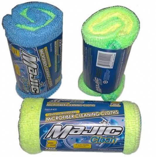 MAJIC Microfiber 2pk Cleaning Cloths 9in x 9in