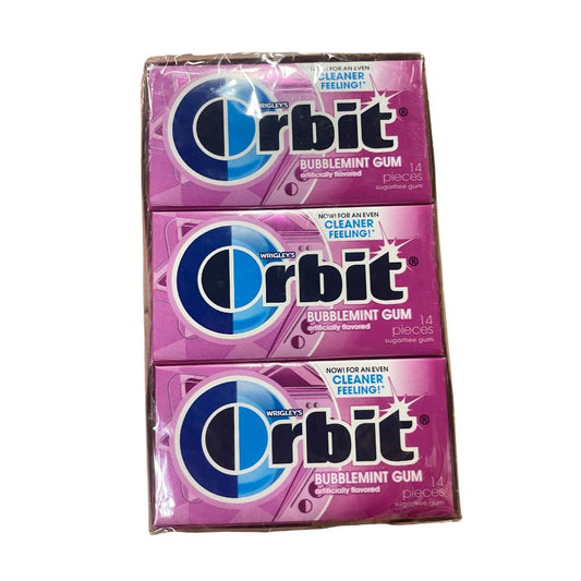 ORBIT BUBBLEMINT GUM 14pcs