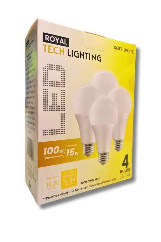 ROYAL TECH LIGHTING SOFT WHITE 100w 12/4PCS