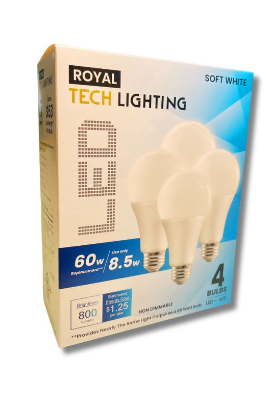 ROYAL TECH LIGHTING SOFT WHITE 60W 12/4PCS