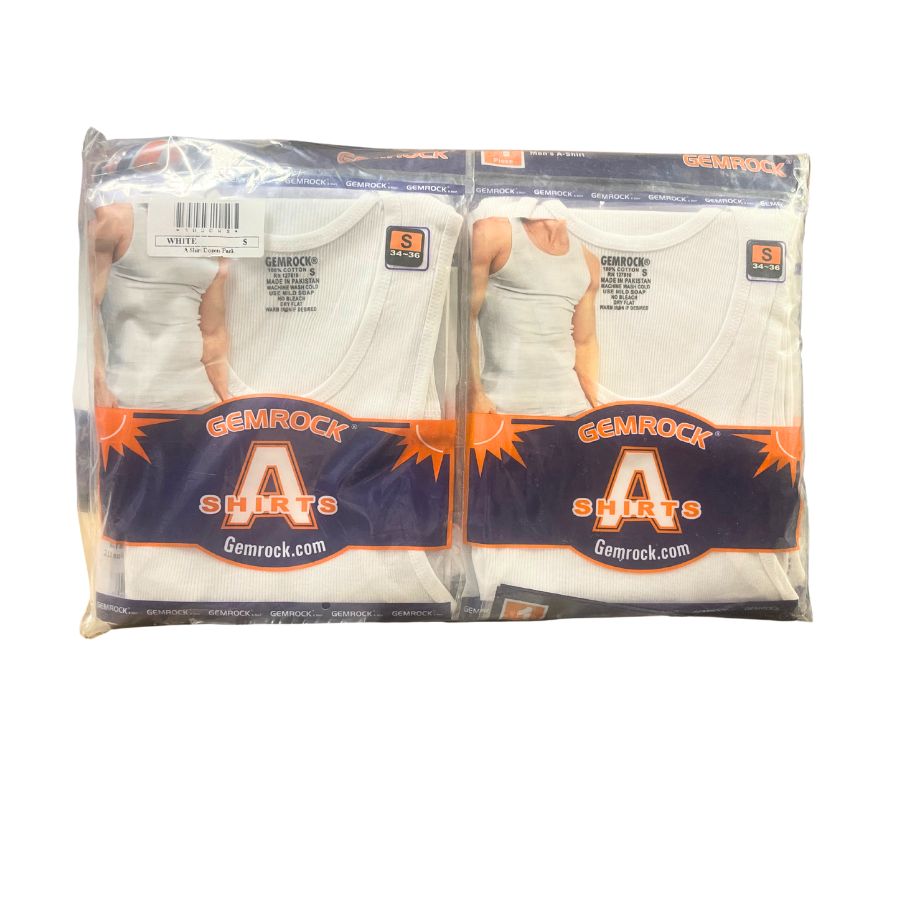 WHOLESALE Men's White Tank Top 100% cotton