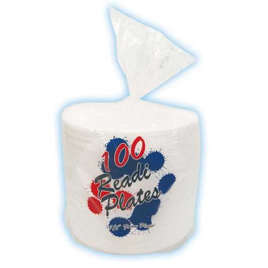 READI FOAM PLATES 100ct (9inches) 16/cs